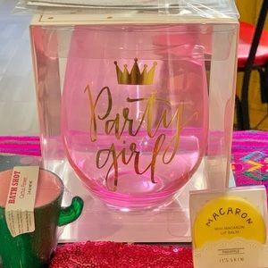 Party Girl Stemless Wine Glass